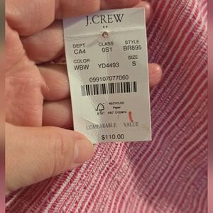 J.Crew Pink Striped Top